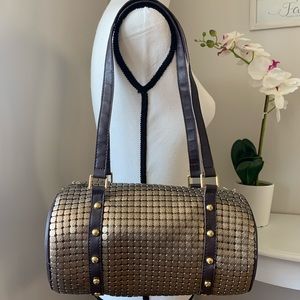 Brown and bronze stunning bag.